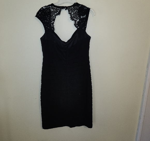 Xscape Black Lace Mini Dress - Picture 2 of 5